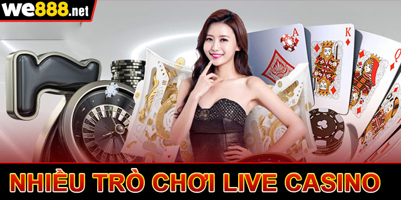 Nhiều trò chơi live casino we88