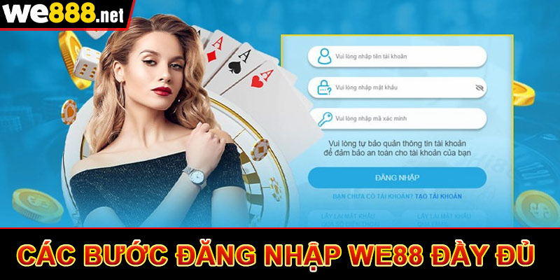 HƯớng dẫn đăng nhập we88 đầy đủ